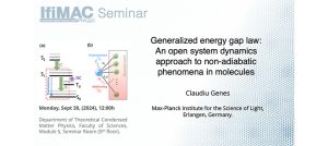 Generalized Energy Gap Law: an open system dynamics approach to non-adiabatic phenomena in molecules - Featured