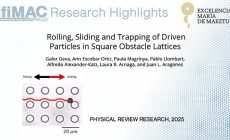 Rolling, Sliding and Trapping of Driven Particles in Square Obstacle Lattices