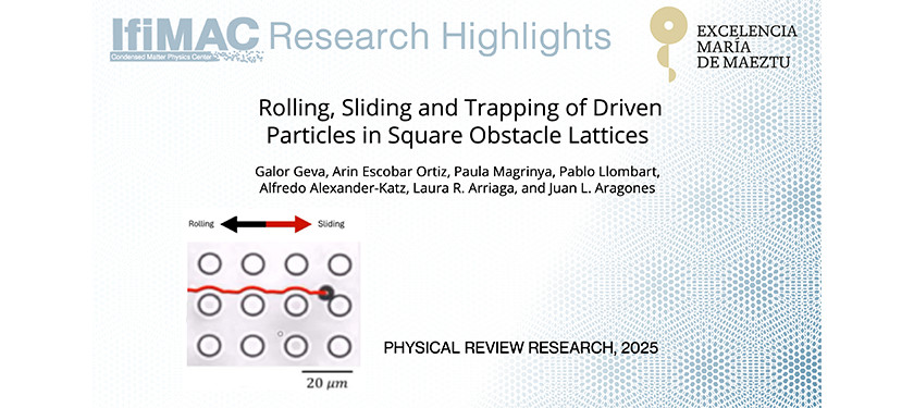 New paper: "Rolling, Sliding and Trapping of Driven Particles in Square Obstacle Lattices" - Featured