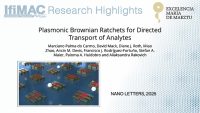 Plasmonic Brownian Ratchets for Directed Transport of Analytes
