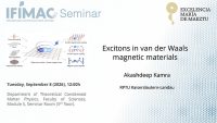 Excitons in van der Waals Magnetic Materials