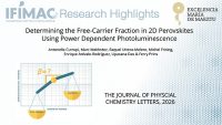 Determining the Free-Carrier Fraction in 2D Perovskites Using Power Dependent Photoluminescence
