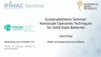 SustainableNano Seminar: Nanoscale Operando Techniques for Solid-State Batteries
