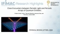 Close Encounters Between Periodic Light and Periodic Arrays of Quantum Emitters